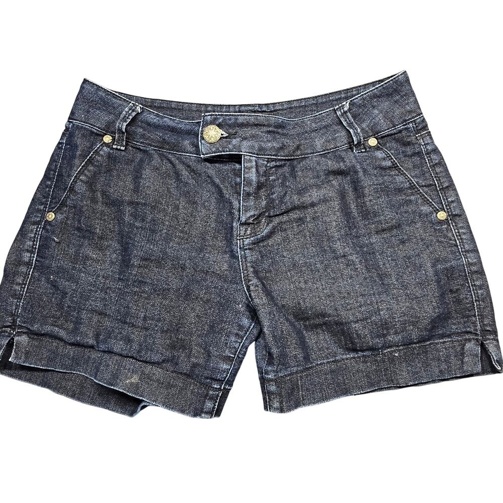d. jeans Blue Jean Shorts Stretch Dark Wash Y2K Classic Denim Zip Women's Size 6